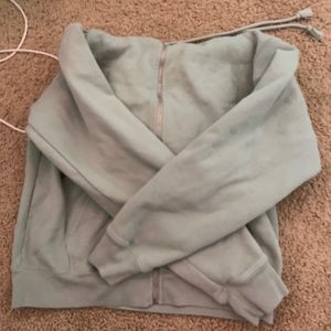 light green christy zip up (size s/m)